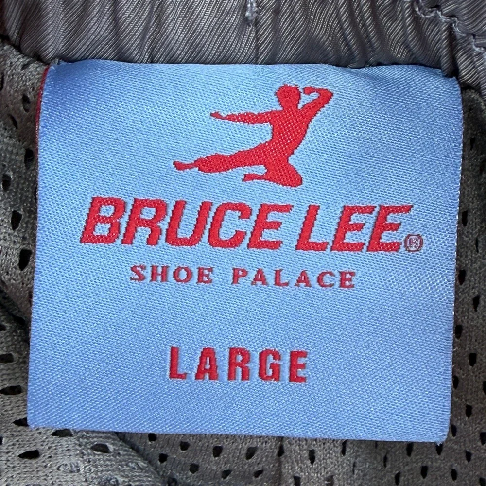 Bruce Lee‎ The Dragon Shorts Gray Flame Print Athletic Trunks Men's Large